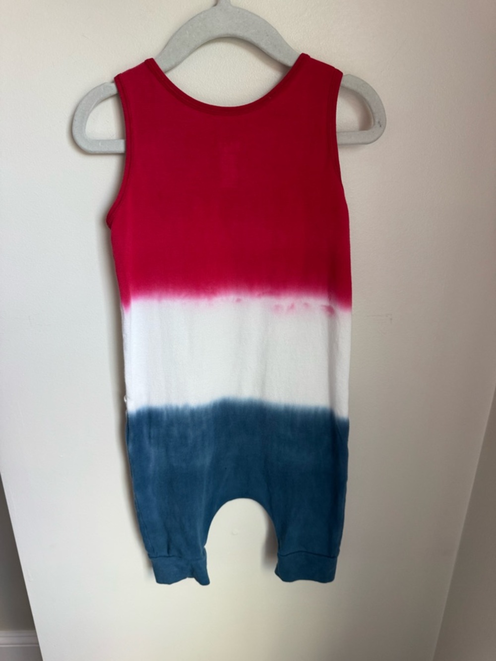 Rags To Raches Red White Blue Ombre Romper Size 18-24M - Picture 5 of 5